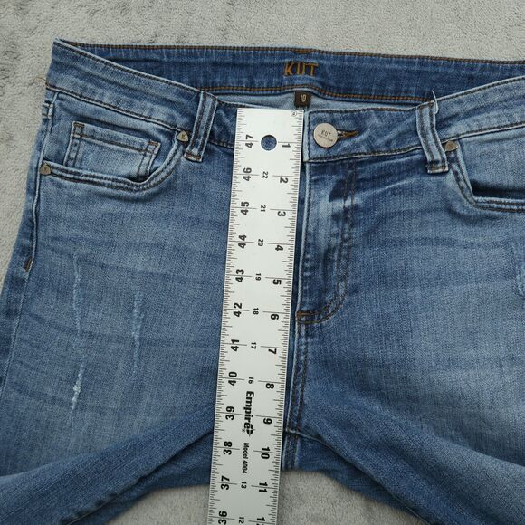 KUT from the Kloth Jeans Women's 10 Mid-Rise Skinny Leg 26" Inseam Distressed - Picture 9 of 16